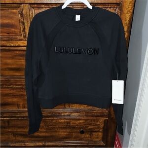 Lululemon Scuba Oversized Pullover BLK Size XS/S spellout
